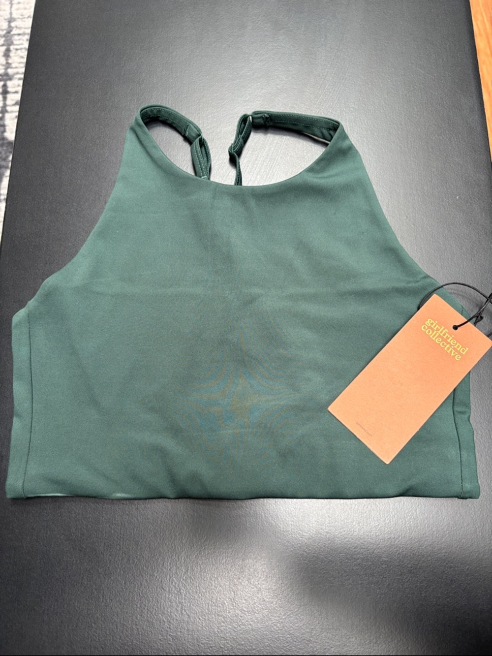 girlfriend collective Forest Green High-Neck Sports Bra
